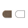 Noce Pencil 3/4x12 Brown Travertine Trim 0