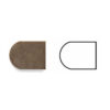 Noce Pencil 1/2x12 Brown Travertine Trim 0