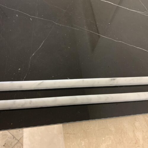 Carrara White Pencil 1/2x12 Honed Marble Trim 0