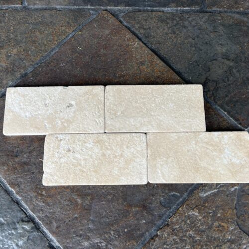 Durango Travertine 3x6 Beige Tumbled Tile