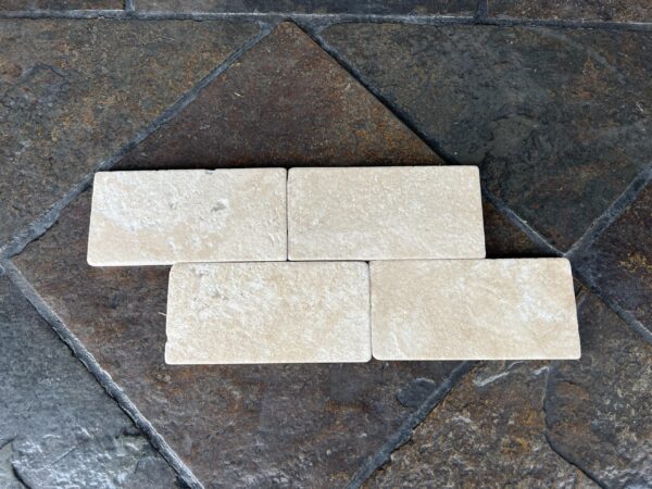 Durango Travertine 3x6 Beige Tumbled Tile