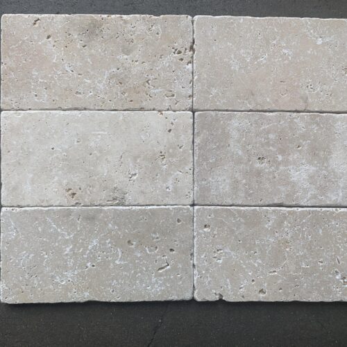 Ivory Alabastrino (Ivory) Travertine 3x6 Tumbled Tile