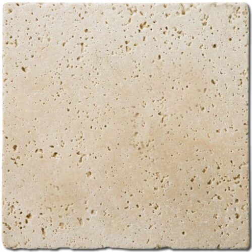 Ivory Alabastrino (Ivory) Travertine 4x4 Tumbled Tile 0