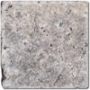 Silver 4x4 Tumbled Travertine Tile 0