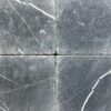 Nero Marquina 6x6 Black Square Tumbled Marble Tile 4