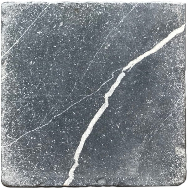 Nero Marquina 6x6 Black Square Tumbled Marble Tile 1