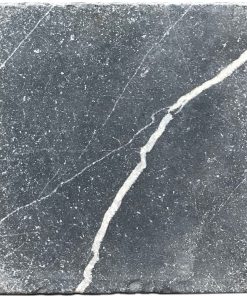 Nero Marquina 6x6 Black Square Tumbled Marble Tile 3