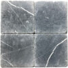 Nero Marquina 6x6 Black Square Tumbled Marble Tile 0