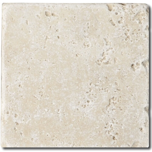 Ivory Alabastrino (Ivory) Travertine 6x6 Tumbled Tile 0