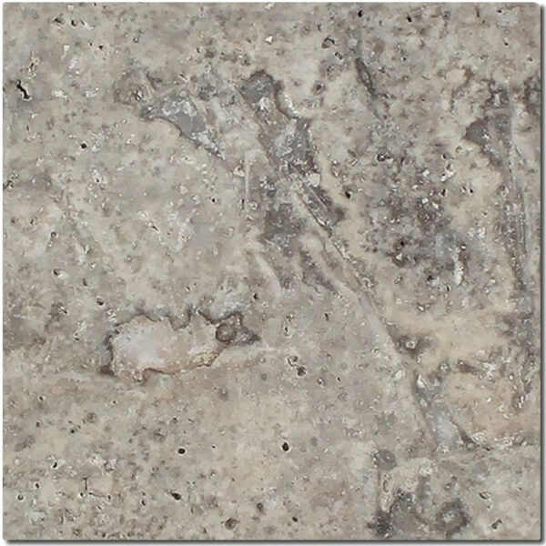 Silver 6x6 Tumbled Travertine Tile 0