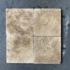 Noce Travertine 6x6 Brown Tumbled Tile 1