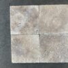 Noce Travertine 6x6 Brown Tumbled Tile 2