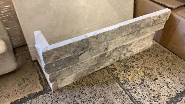 Silver Ledger Corner 6x18x6 Natural Stone Trim 1