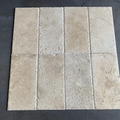 Ivory Alabastrino (Ivory) Travertine 8X16 Brushed/Chiseled Tile 0