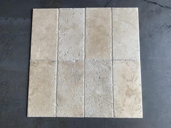 Ivory Alabastrino (Ivory) Travertine 8X16 Brushed/Chiseled Tile 1