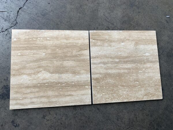 Ivory Alabastrino (Ivory) Travertine 12x12 Vein-Cut Polished Tile 2