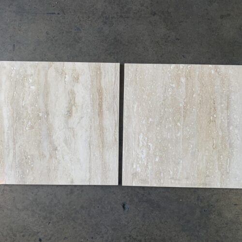 Ivory Alabastrino (Ivory) Travertine 12x12 Vein-Cut Polished Tile 0