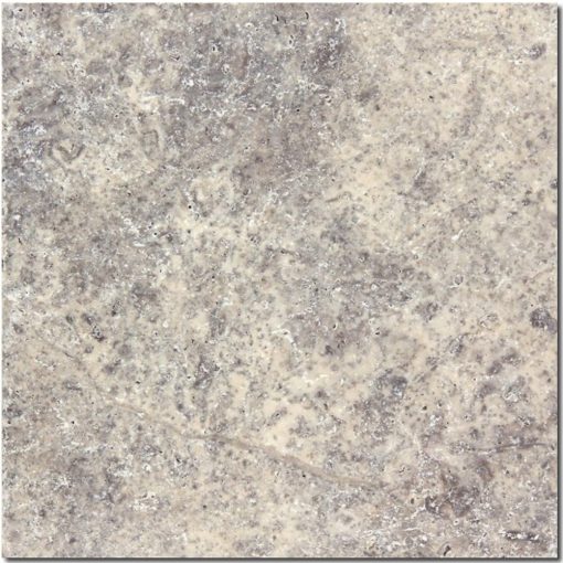 Silver 12x12 Tumbled Travertine Tile 1