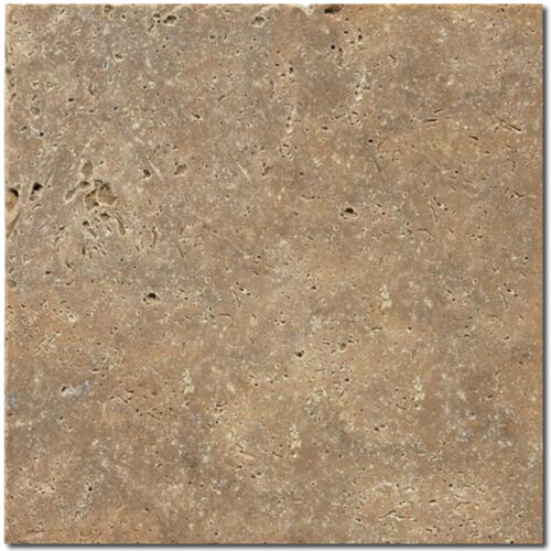 Noce Travertine 12x12 Brown Tumbled Tile 0