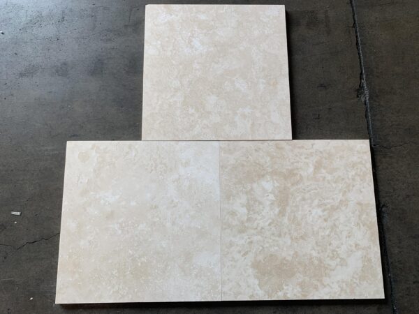 Ivory Alabastrino (Ivory) Travertine 12x12 Filled&Honed Tile 3