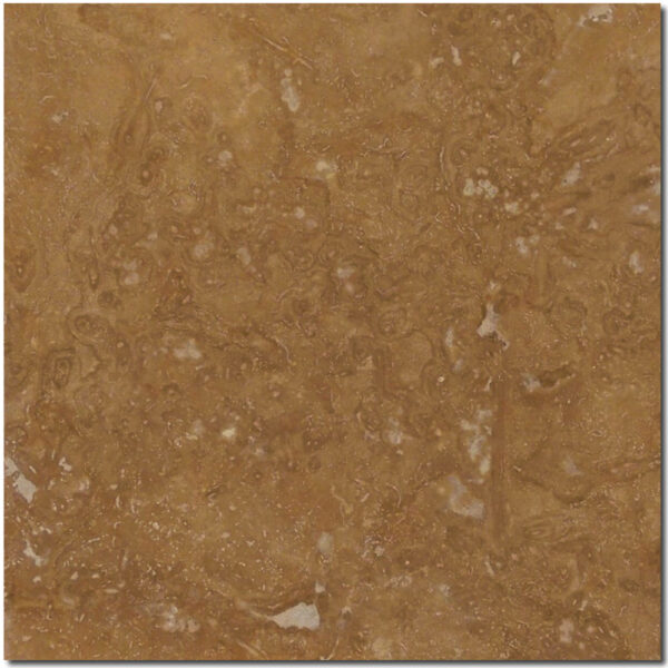 Noce Travertine 12x12 Brown Filled & Honed Tile 0