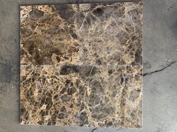 Emperador Dark 12x12 Polished Marble Tile 6