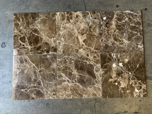 Emperador Dark 12x12 Polished Marble Tile 7