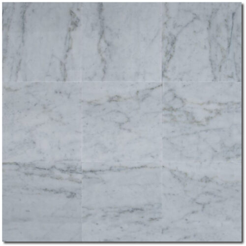 Carrara White 12x12 Honed Marble Tile 0