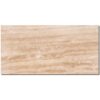 Walnut Travertine 12x24 Brown Polished Vein Cut Tile 1