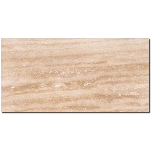 Walnut Travertine 12x24 Brown Polished Vein Cut Tile 1