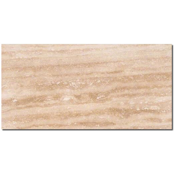 Walnut Travertine 12x24 Brown Polished Vein Cut Tile 0