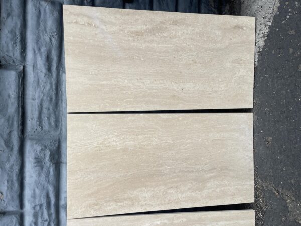 Ivory Alabastrino (Ivory) Travertine 12x24 Vein-Cut Filled and Honed Tile 7