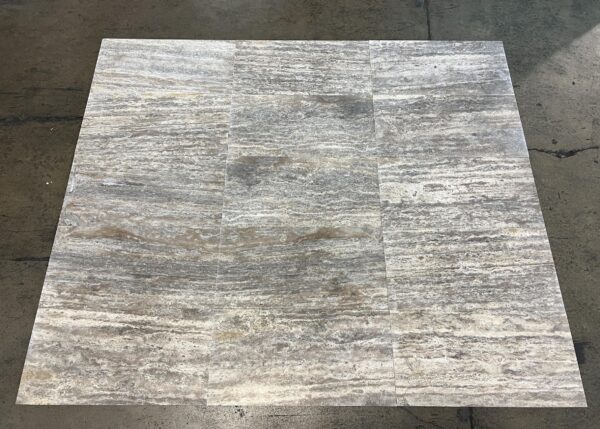 Silver Vein Cut 12x24 Filled and Honed Travertine Tile 1