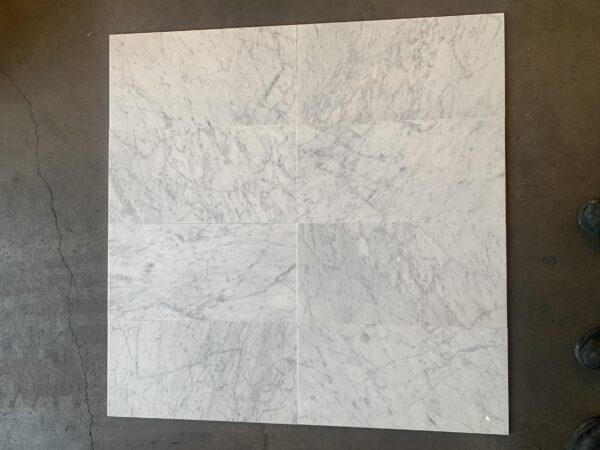 Carrara White 12x24 Polished Marble Tile 4