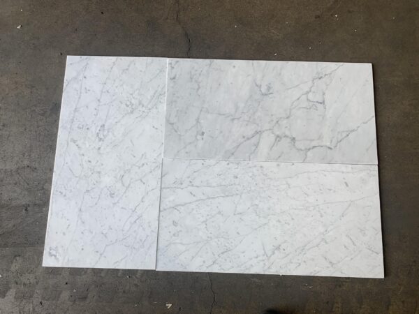 Carrara White 12x24 Polished Marble Tile 1