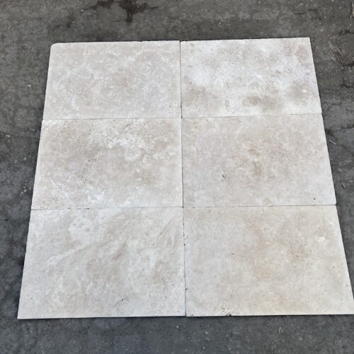 Ivory Travertine 16x24 Tumbled Tile 0