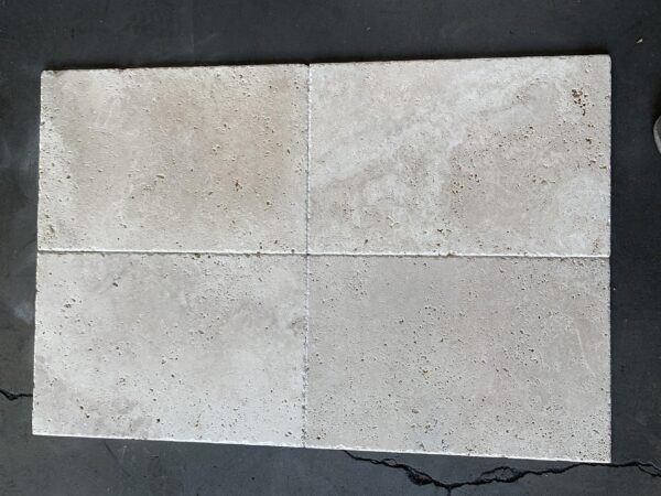 Ivory Travertine 16x24 Brushed/Chiseled Tile 1