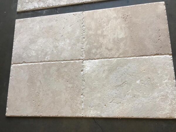 Ivory Travertine 16x24 Brushed/Chiseled Tile 2