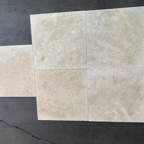 Ivory Alabastrino (Ivory) Travertine 16x16 Tumbled Tile 0