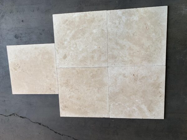 Ivory Alabastrino (Ivory) Travertine 16x16 Tumbled Tile 0