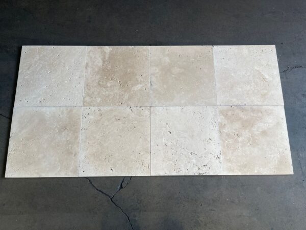 Ivory Alabastrino (Ivory) Travertine 16x16 Tumbled Tile 1