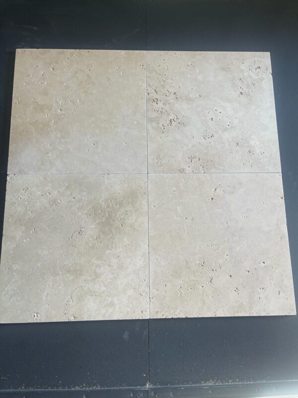 Ivory Travertine 18x18 Tumbled Tile 3