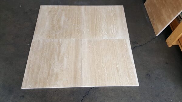 Ivory Vein Cut Travertine 18x18 Polished Tile 1