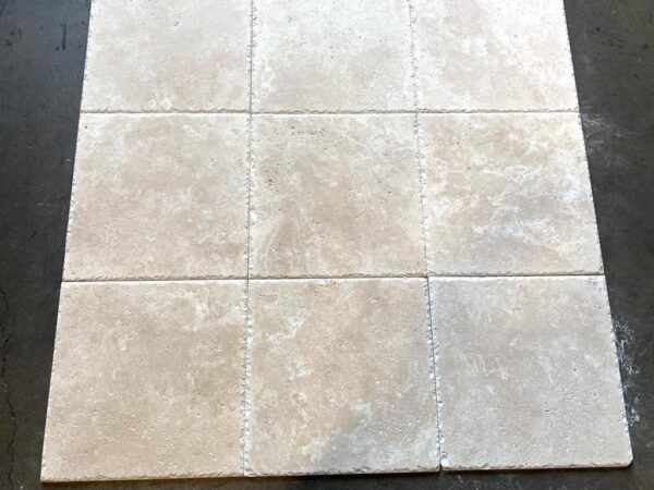 Ivory Travertine 18x18 Brushed/Chiseled Tile