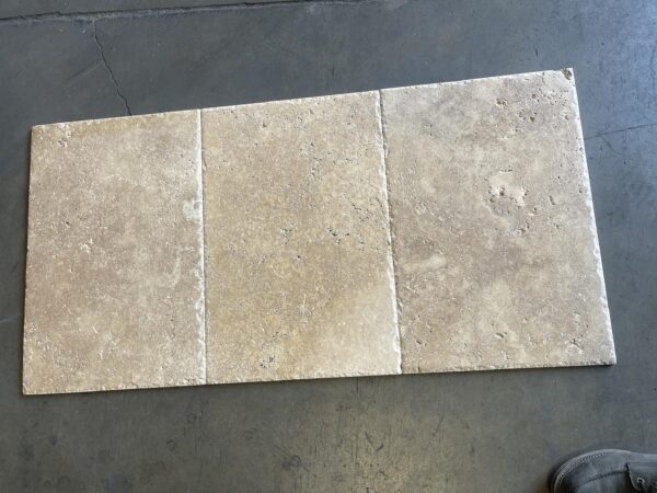 Walnut Travertine 16x24 Brown Brushed/Chiseled Tile 3