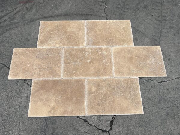 Walnut Travertine 16x24 Brown Brushed/Chiseled Tile 0