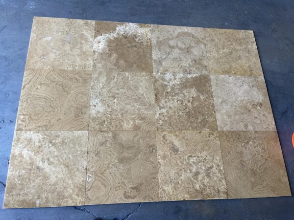 Walnut Travertine 18x18 Brown Filled and Honed Tile 0