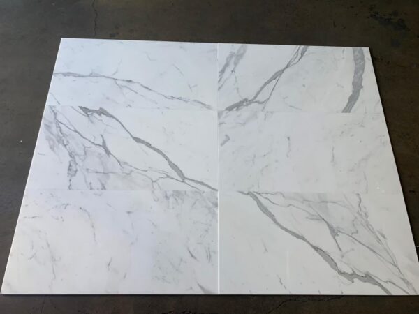 Calacatta Gold 18x36 White Polished Marble Tile 6