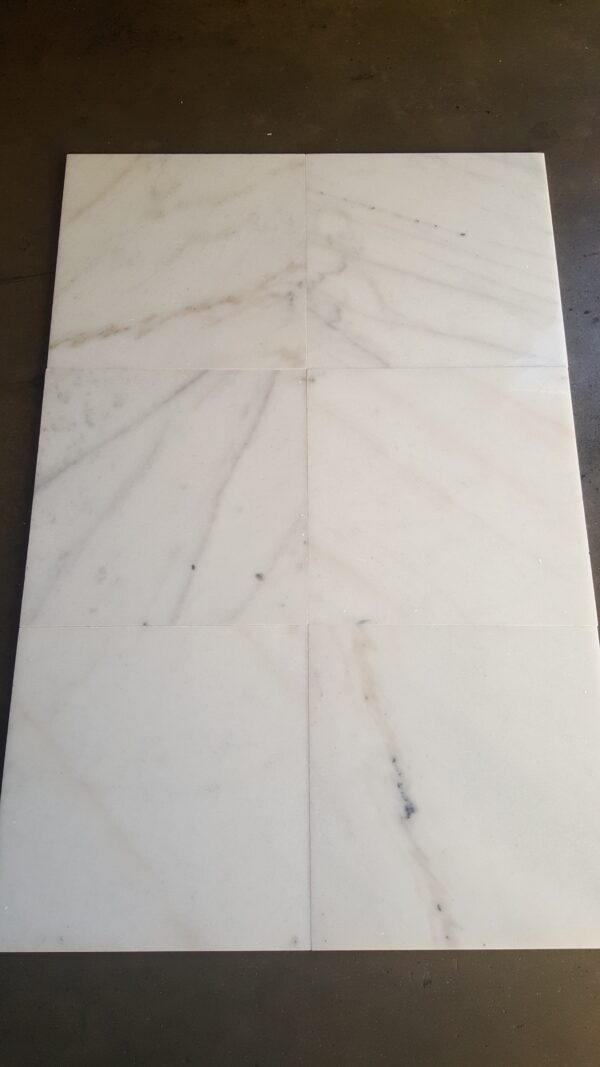 Cosmos Carrara 18x18 White Polished Marble Tile 0