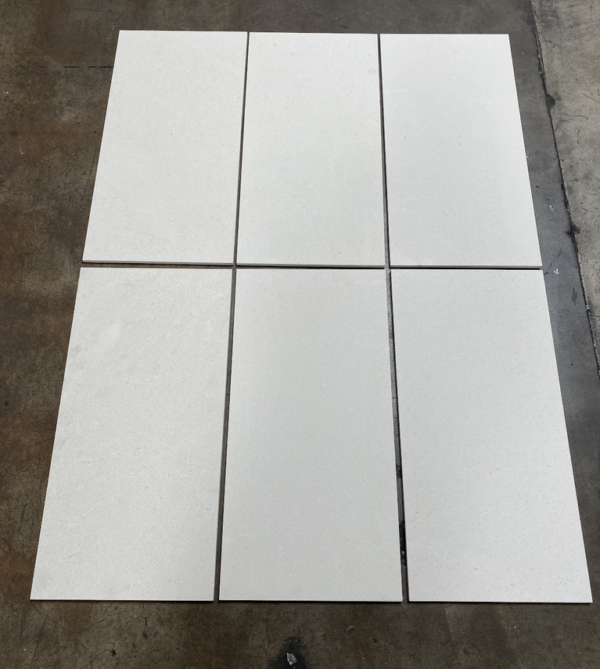 Breccia Bianco Diana Royal 18x18 White Honed Marble Tile 7